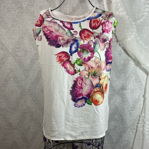 Ted Baker floral blouse size 1 - Picture 5 of 10